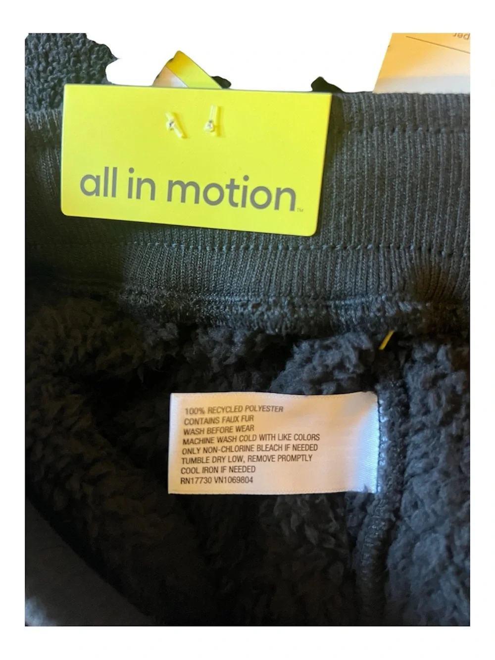 Cozy Fleece Drawstring Jogger Pants - Black